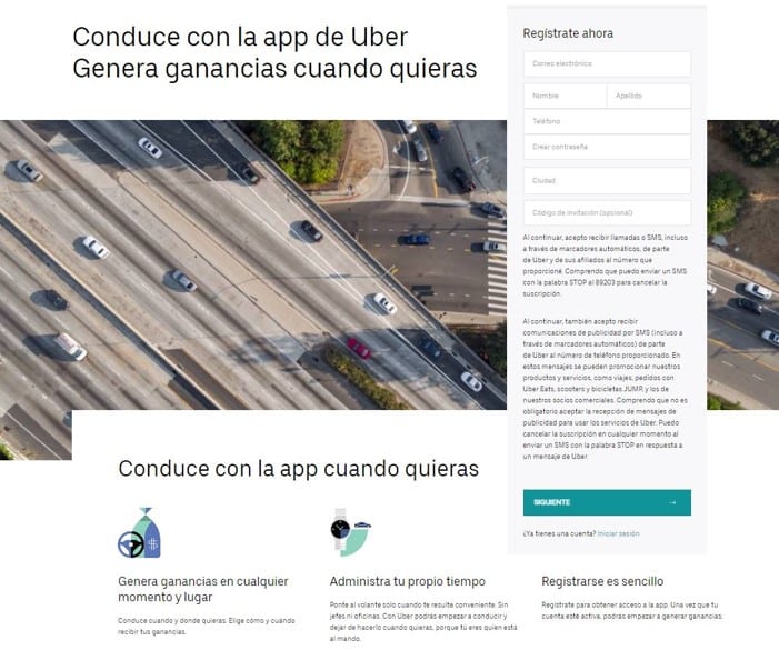 Cómo solicitar empleo en UBER