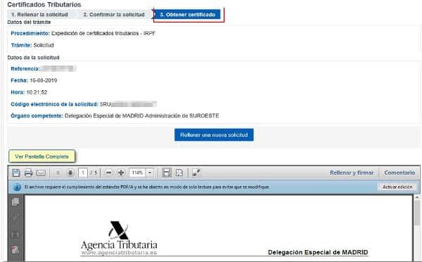 CERTIFICADO NO DECLARANTE