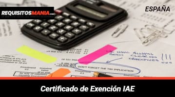 Certificado Exención IAE 