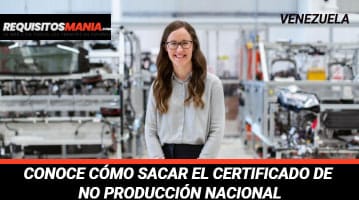 Certificado de No Producción Nacional 