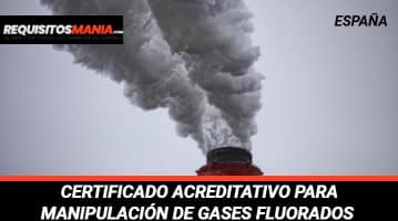 Certificado acreditativo para Manipulación de Gases Fluorados 