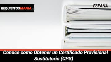 Certificado Provisional Sustitutorio 			