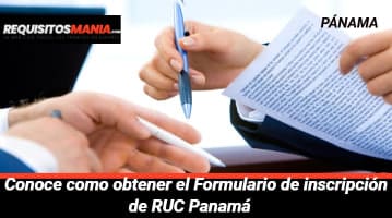 Formulario de inscripción de RUC Panamá 			